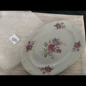 Serving Platter with Floral Design